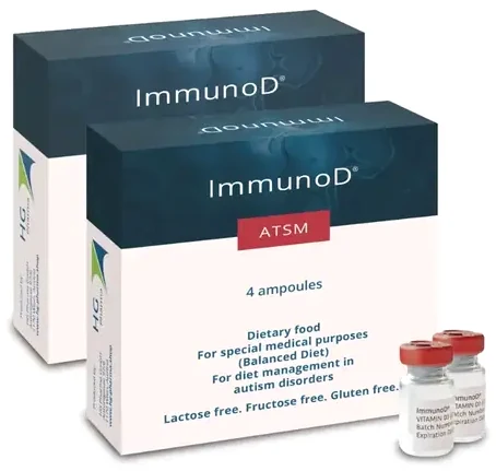 ImmunoD ATSM packages with ampoules